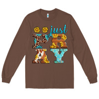 Chestnut just pray western sunflowers Long Sleeve Tee - AdoDesignShop