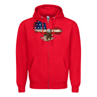 Red 4th july eagle Zipper Hoodie - MaliasSmallBusiness