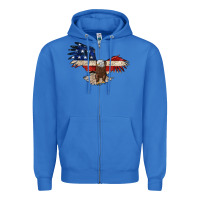 True Royal 4th july eagle Zipper Hoodie - MaliasSmallBusiness