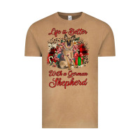 Vintage Camel Christmas life is better with a german shepherd Vintage Tee - JahusDesignShop