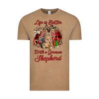 Vintage Coffee Christmas life is better with a german shepherd Vintage Tee - JahusDesignShop
