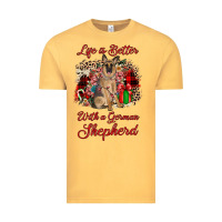 Vintage Mustard Christmas life is better with a german shepherd Vintage Tee - JahusDesignShop