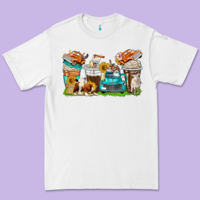 Premium Tee farm truck coffee cups
