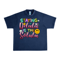 Navy staying delulu is the solulu Urban Heavy Tee - Artiststas