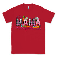 Red This Mama Is Chilling With Her Peeps Classic Tee - CowhideDigitalArt