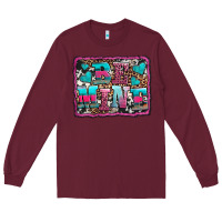 Burgundy be mine western valentine's day Long Sleeve Tee - AdoDesignShop