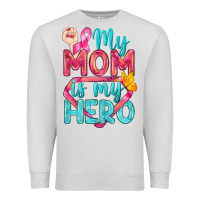 Dove Grey My Mom Is My Hero Breast Cancer Premium Sweatshirt - BundleAndBundleShop