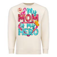Sandshell My Mom Is My Hero Breast Cancer Premium Sweatshirt - BundleAndBundleShop