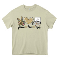 Mossy peace love eyes Heavy Core Tee - MaliasSmallBusiness