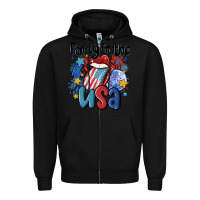 Black party in the usa Zipper Hoodie - MaliasSmallBusiness