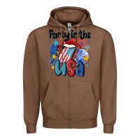 Chestnut party in the usa Zipper Hoodie - MaliasSmallBusiness