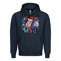 Navy party in the usa Zipper Hoodie - MaliasSmallBusiness