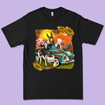 Premium Tee farm truck with farm animals