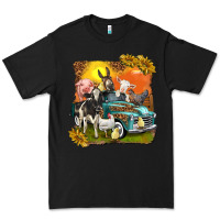 Black farm truck with farm animals Premium Tee - texasbilliewilder