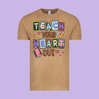 Teach Your Heart Out Vintage Tee Designed By Adodesignshop