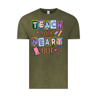 Vintage Olive teach your heart out Vintage Tee - AdoDesignShop