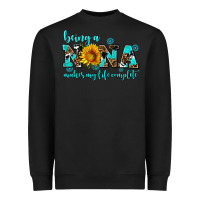 Black being a nana makes my life complete Heavyweight Sweatshirt - AdoDesignShop