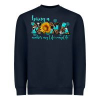 Navy being a nana makes my life complete Heavyweight Sweatshirt - AdoDesignShop