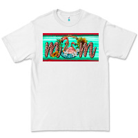 White flamingo mom license plate Premium Tee - BarkalooDesign