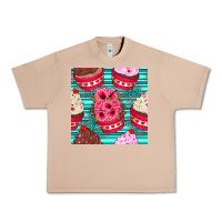 Burro valentines day flower cupcakes and serape seamless pattern Urban Heavy Tee - BundleAndBundleShop