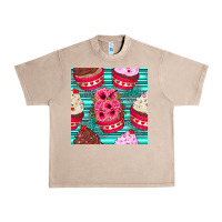 French Oak valentines day flower cupcakes and serape seamless pattern Urban Heavy Tee - BundleAndBundleShop