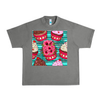 Tornado valentines day flower cupcakes and serape seamless pattern Urban Heavy Tee - BundleAndBundleShop