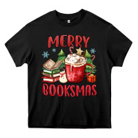 Black merry booksmas Heavy Core Tee - MaliasSmallBusiness