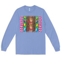 Colony Blue easter leopard egg bunny brush stroke Long Sleeve Tee - Artiststas