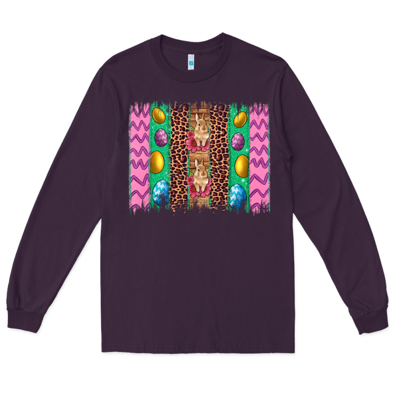 Easter Leopard Egg Bunny Brush Stroke Long Sleeve Tee by Artiststas | Teevron