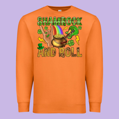 Shamrock And Roll Premium Sweatshirt Designed By Bundleandbundleshop