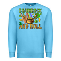 Ocean Blue Shamrock and roll Premium Sweatshirt - BundleAndBundleShop