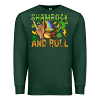 Sports Green Shamrock and roll Premium Sweatshirt - BundleAndBundleShop