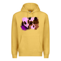 Antique Gold Purple Western Wood Cowhide Frame Premium Hoodie - Bettercallsaul
