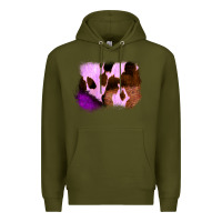 Army Green Purple Western Wood Cowhide Frame Premium Hoodie - Bettercallsaul