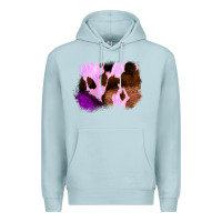 Blue Mist Purple Western Wood Cowhide Frame Premium Hoodie - Bettercallsaul