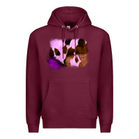 Burgundy Purple Western Wood Cowhide Frame Premium Hoodie - Bettercallsaul