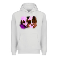 Dove Grey Purple Western Wood Cowhide Frame Premium Hoodie - Bettercallsaul