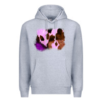 Heather Grey Purple Western Wood Cowhide Frame Premium Hoodie - Bettercallsaul