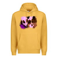 Purple Western Wood Cowhide Frame Premium Hoodie | Teevron