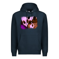 Navy Purple Western Wood Cowhide Frame Premium Hoodie - Bettercallsaul