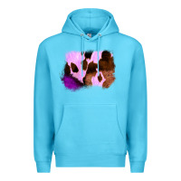 Ocean Blue Purple Western Wood Cowhide Frame Premium Hoodie - Bettercallsaul