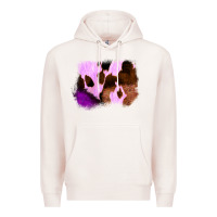 Pale Pink Purple Western Wood Cowhide Frame Premium Hoodie - Bettercallsaul