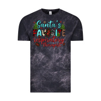 Cloud Black santa s favorite respiratory therapist Vintage Tee - JahusDesignShop
