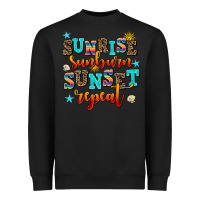 Black sunrise sunburn sunset repeat Heavyweight Sweatshirt - AdoDesignShop