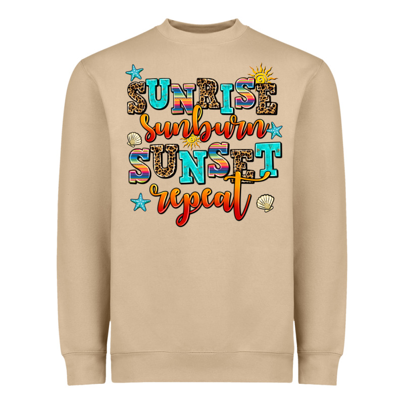 Sunrise Sunburn Sunset Repeat Heavyweight Sweatshirt by AdoDesignShop | Teevron