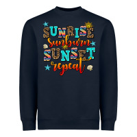Navy sunrise sunburn sunset repeat Heavyweight Sweatshirt - AdoDesignShop