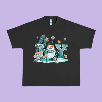 Cute Coffeecup Snowmanand Joy Urban Heavy Tee Designed By Adodesignshop