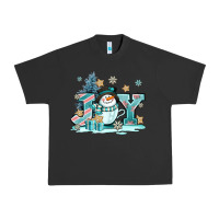 Pigment Black cute coffeecup snowmanand joy Urban Heavy Tee - AdoDesignShop