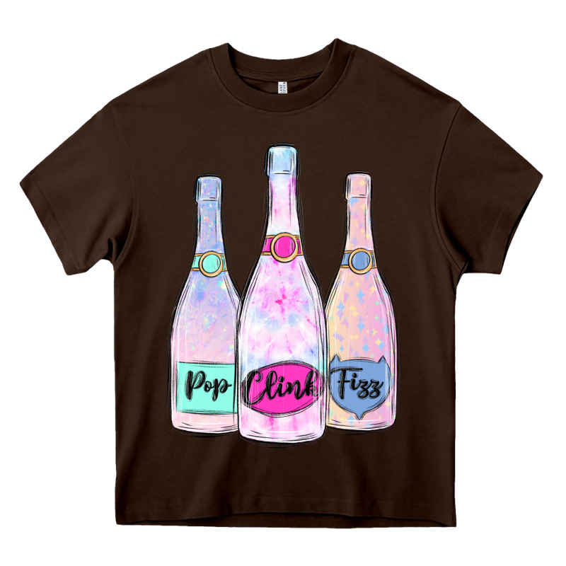 Pop Clink Fizz Champagne Bubbly Heavy Core Tee by MaliasSmallBusiness | Teevron