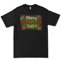 Black Merry Christmas Y'all Premium Tee - RanaPortraitStore